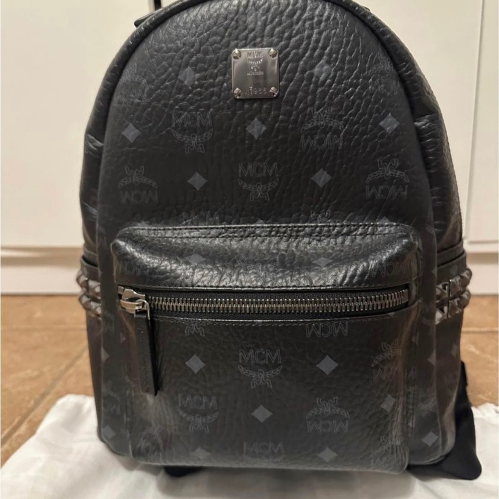 MCM sise studs backpack